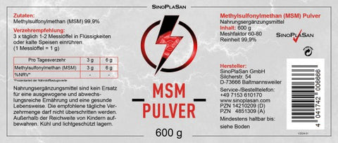 MSM Pulver 600g